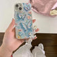 Telefoonhoesje voor iPhone met Olieverf Bloem en Vlinder
