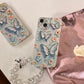 Telefoonhoesje voor iPhone met Olieverf Bloem en Vlinder