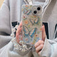 Telefoonhoesje voor iPhone met Olieverf Bloem en Vlinder