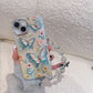 Telefoonhoesje voor iPhone met Olieverf Bloem en Vlinder