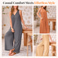 🌸Mouwloze V-hals wijde pijpen jumpsuit voor dames