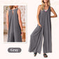 🌸Mouwloze V-hals wijde pijpen jumpsuit voor dames