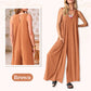 🌸Mouwloze V-hals wijde pijpen jumpsuit voor dames