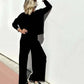 Elegante gebreide tweedelige damesset