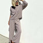 Elegante gebreide tweedelige damesset