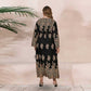 Dames Plus Size Ronde Hals Losse Bedrukte Maxi Jurk