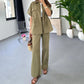 🎁Geen verzendkosten🎁Dames werkkleding koord casual broek tweedelige set