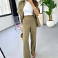🎁Geen verzendkosten🎁Dames werkkleding koord casual broek tweedelige set