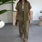 🎁Geen verzendkosten🎁Dames werkkleding koord casual broek tweedelige set