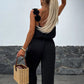 🎁Nieuw product 50% korting 💖Mouwloze jumpsuit met wijde pijpen voor dames