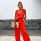 🎁Nieuw product 50% korting 💖Mouwloze jumpsuit met wijde pijpen voor dames