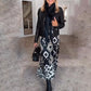 Bohemian Casual Bedrukte Lange Mouw Jurk voor Dames