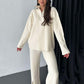 Dames Set van Knit Ribbel Tweedelig met Broek met Split Benen