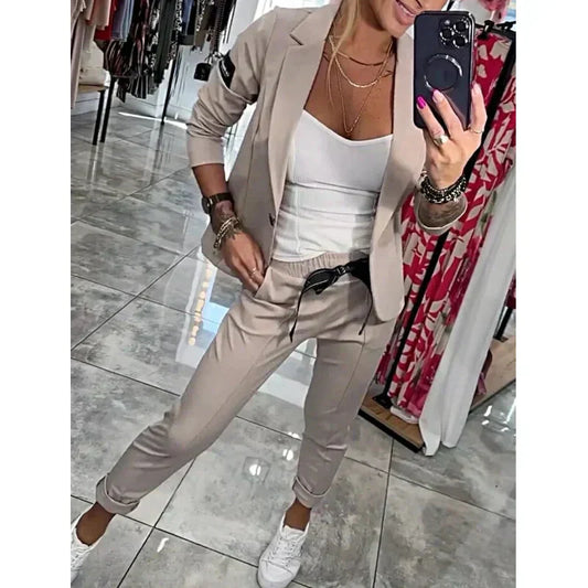 ❤️‍🔥Herfst Promotie 49% korting✨Vrouwen Casual Colbert & Broek 2-Piece Set🚚Gratis frakt✨