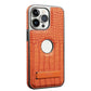 Krokodillenpatroon Magnetische Telefoonhoes met Standaard