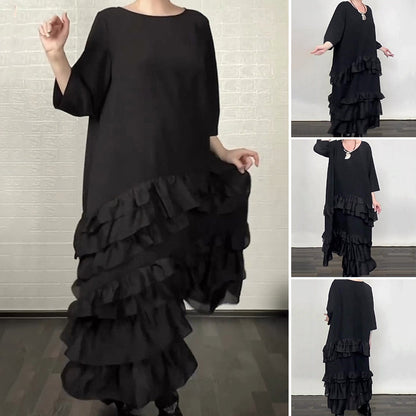Oversized Gelaagde Jurk met Ruches 💃 Luchtig & Zwierig voor Elke Gelegenheid | Tijdelijk 50% KORTING ✨