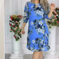 Dames Knielange Jurk met Bloemenprint