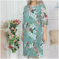 Dames Knielange Jurk met Bloemenprint