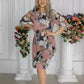 Dames Knielange Jurk met Bloemenprint