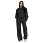 Effen Kleur Ronde Hals Top met Lange Mouwen en Losse Broek (2-Delig Set)