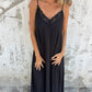 Elegante Kant Maxi Jurk met V-hals en Spaghetti Bandjes voor Vrouwen