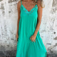 Elegante Kant Maxi Jurk met V-hals en Spaghetti Bandjes voor Vrouwen