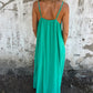 Elegante Kant Maxi Jurk met V-hals en Spaghetti Bandjes voor Vrouwen