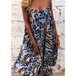 Maxi-jurk met luipaardprint en spaghetti