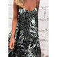 Maxi-jurk met luipaardprint en spaghetti