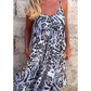 Maxi-jurk met luipaardprint en spaghetti