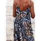Maxi-jurk met luipaardprint en spaghetti