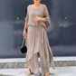 🎊Chiffon top + losse wijde broek, 2-delige set