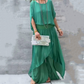 🎊Chiffon top + losse wijde broek, 2-delige set