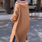 ✨2026 Nieuwe damesjas met capuchon en lange, gewatteerde effen kleur🧥