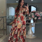 🌹 HOT SALE 49% OFF 🌹 Damen V-Ausschnitt Floral Printed Plissee Kleid