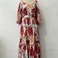 🌹 HOT SALE 49% OFF 🌹 Damen V-Ausschnitt Floral Printed Plissee Kleid