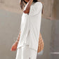 Casual top met split & korte broek 2-delige set voor dames