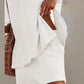Casual top met split & korte broek 2-delige set voor dames