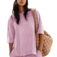 Casual top met split & korte broek 2-delige set voor dames
