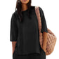 Casual top met split & korte broek 2-delige set voor dames