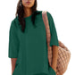 Casual top met split & korte broek 2-delige set voor dames