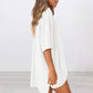 Loose Fashion Tweedelige Casual Set in effen kleur met korte mouwen en korte broek