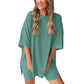 Loose Fashion Tweedelige Casual Set in effen kleur met korte mouwen en korte broek