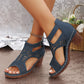 Veelzijdige Hollow Out Mid Heel Open Toe Sandalen