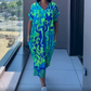 Casual Elegante Geprinte V-Hals Jurk – Vrouwelijk & Tijdloos🌸Speelse print, flatterende pasvorm – Nu 65% speciale korting!