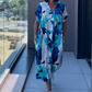 Casual Elegante Geprinte V-Hals Jurk – Vrouwelijk & Tijdloos🌸Speelse print, flatterende pasvorm – Nu 65% speciale korting!