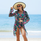 Modieus, meerkleurig 3-delig bikini-zwempak voor dames met print