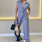Elegante top met taille & casual broekenset