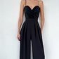 Effen, taille-afslankend, recht jumpsuit met hemdje voor dames