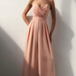 Effen, taille-afslankend, recht jumpsuit met hemdje voor dames